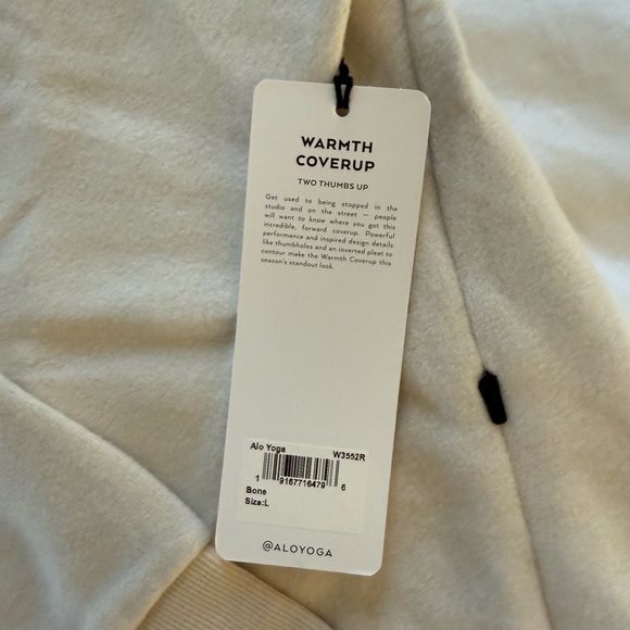 NWT Alo Yoga Warmth Cover-up in Bone. Size L. - Picture 5 of 6